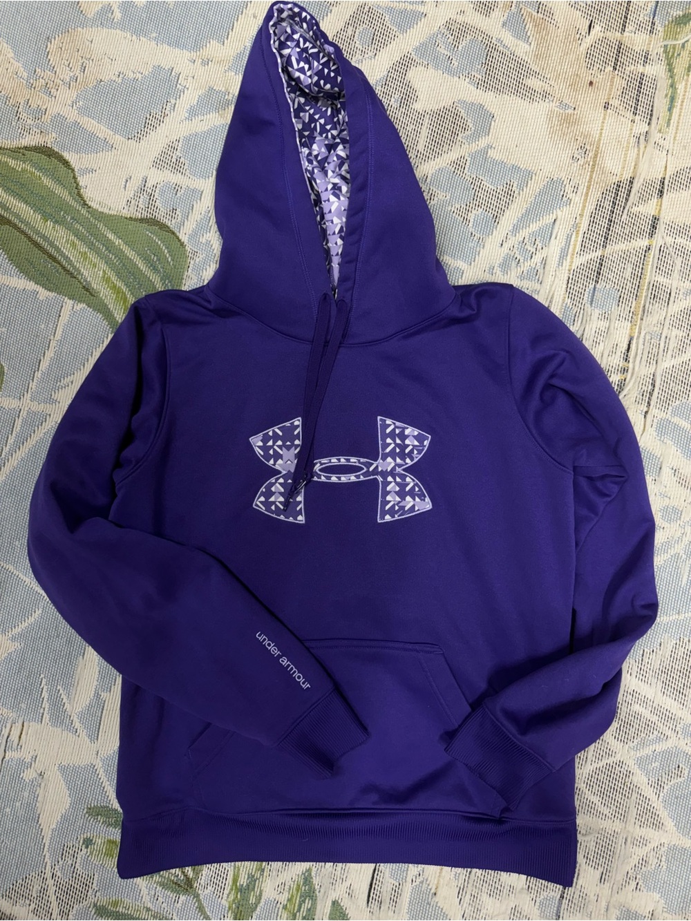 Under Armour Purple Logo Hooded Sweatshirt - Women Medium